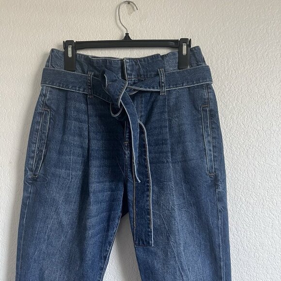 DL1961 26 Waist Susie High Rise Tapered Paperbag Jeans Raw Hem - Picture 4 of 10